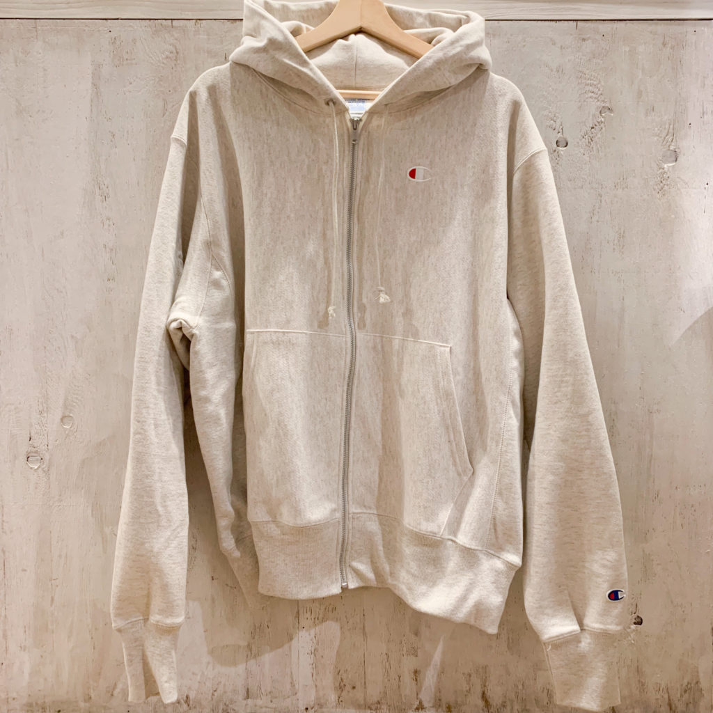 Champion Men's Life Reverse Weave Full Zip Hoodie Oatmeal Heather Size XL